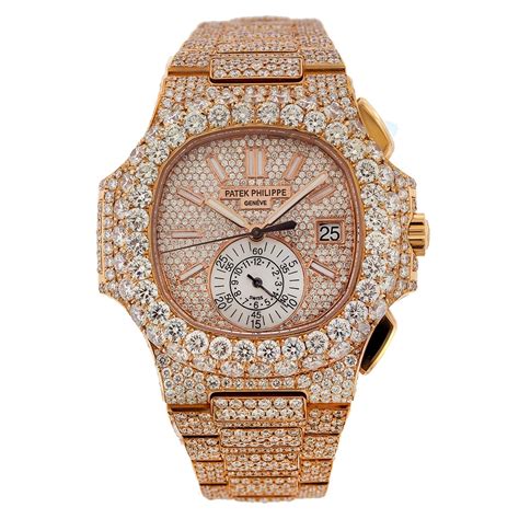 fully iced out patek philippe|Patek Philippe nautilus full diamond.